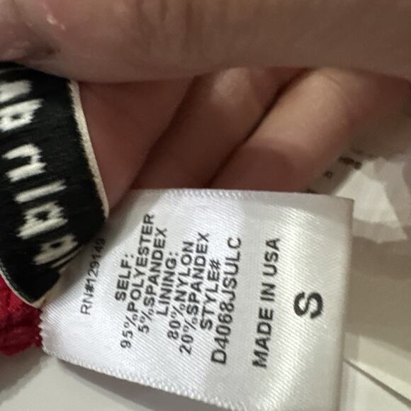 Dipping Daisys Red Coral Bikini Top Size Small NWT Padding - Picture 5 of 9